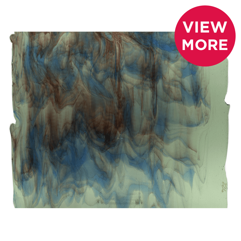 Bullseye Special: Green Transparent & Caribbean Blue Streaky - Warm Glass