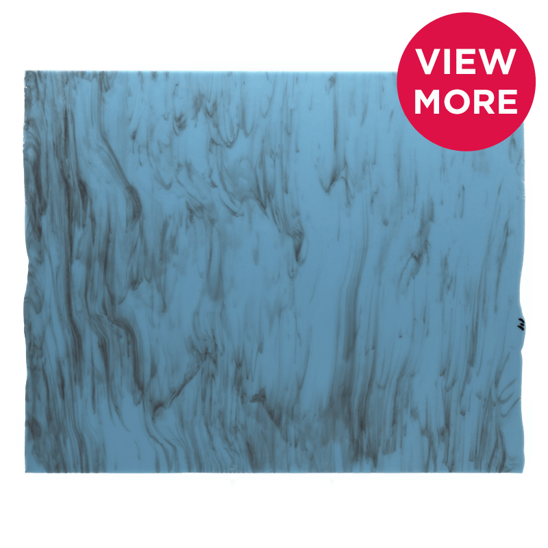 Bullseye Special: Light Cyan & Reactive Streaky - Warm Glass