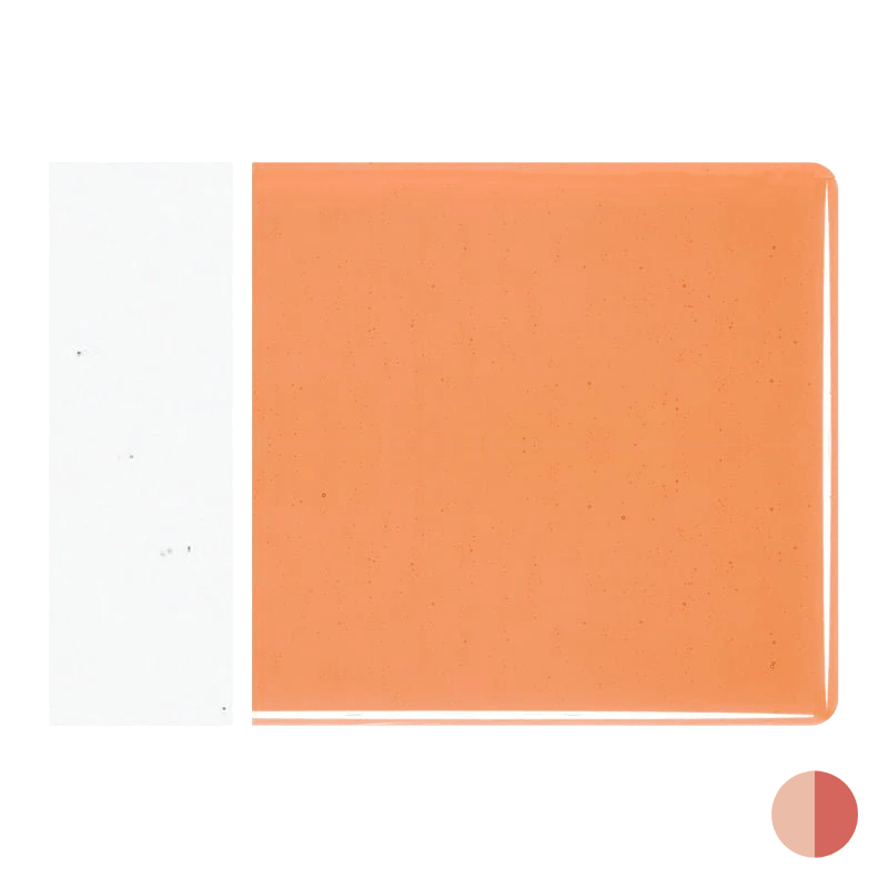 Bullseye Special: Light Pink Coral Striker Transparent - Warm Glass