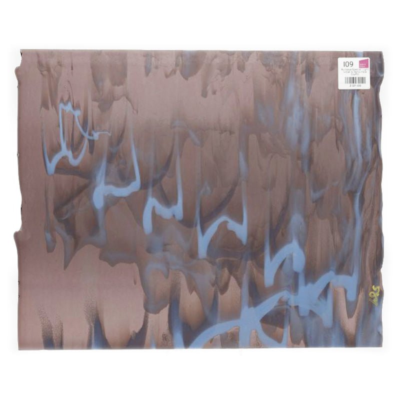 Bullseye Special: Light Violet & Periwinkle Graffiti - Warm Glass