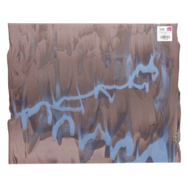 Bullseye Special: Light Violet & Periwinkle Graffiti - Warm Glass