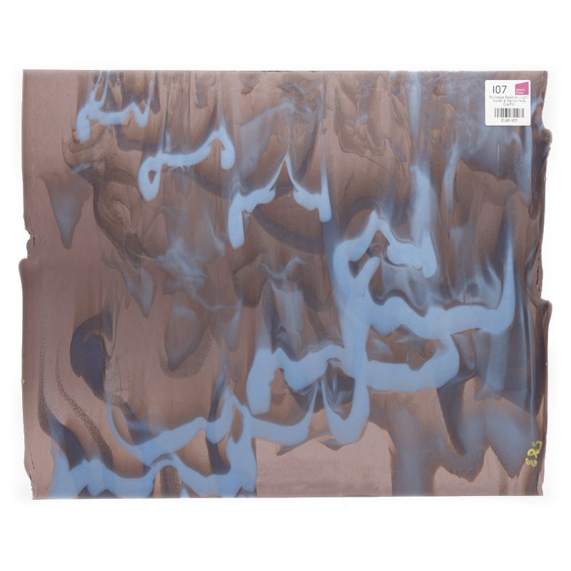 Bullseye Special: Light Violet & Periwinkle Graffiti - Warm Glass