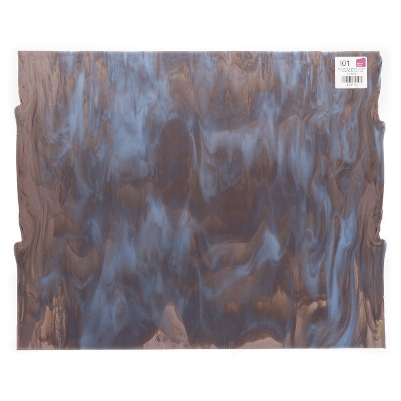 Bullseye Special: Light Violet & Periwinkle Streaky - Warm Glass