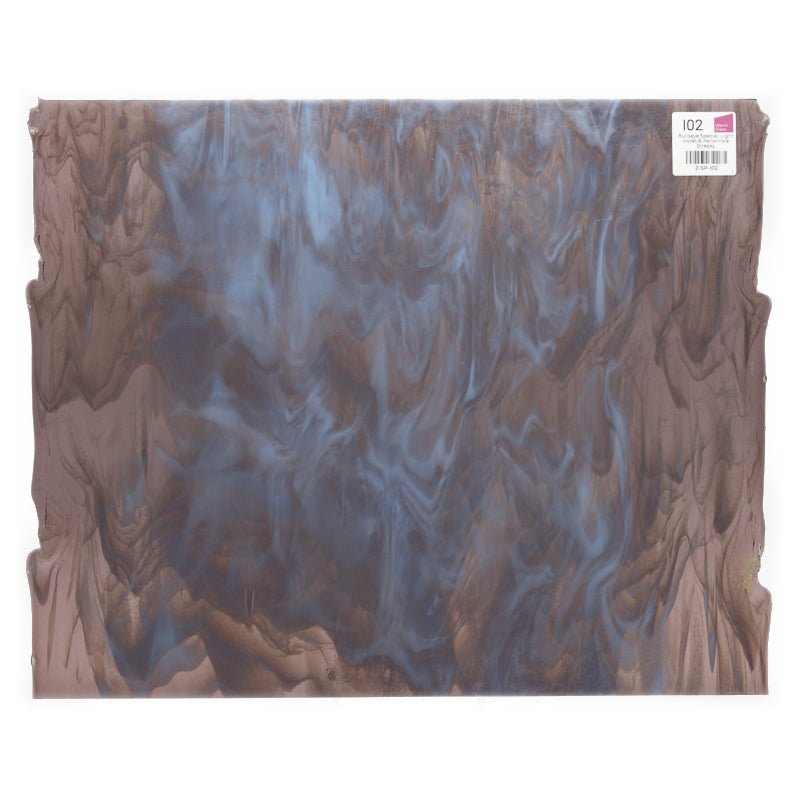 Bullseye Special: Light Violet & Periwinkle Streaky - Warm Glass