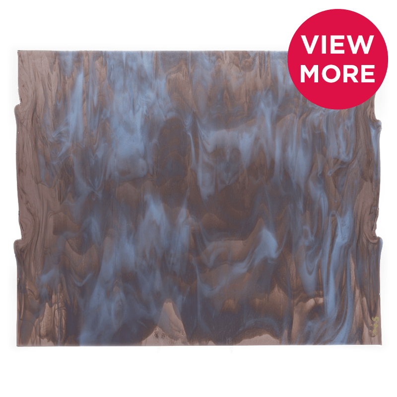 Bullseye Special: Light Violet & Periwinkle Streaky - Warm Glass