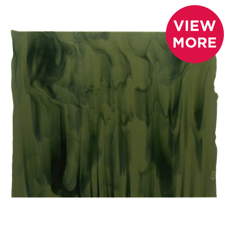 Bullseye Special: Olive Green Opal & Aventurine Green Graffiti Infusion - Warm Glass