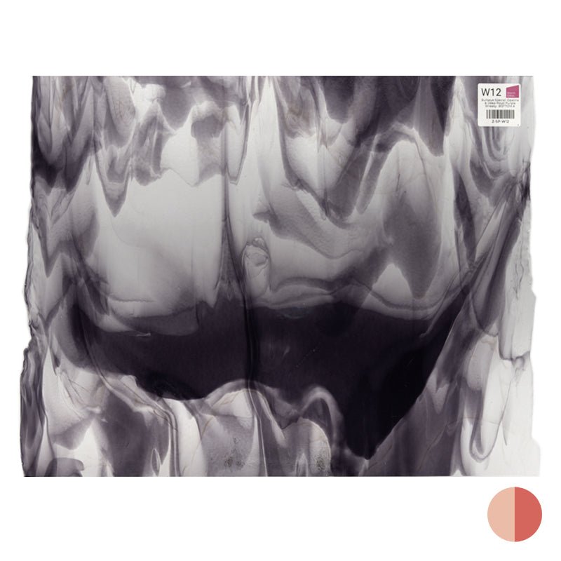 Bullseye Special: Opaline & Deep Royal Purple Streaky - BOTTOM A - Warm Glass