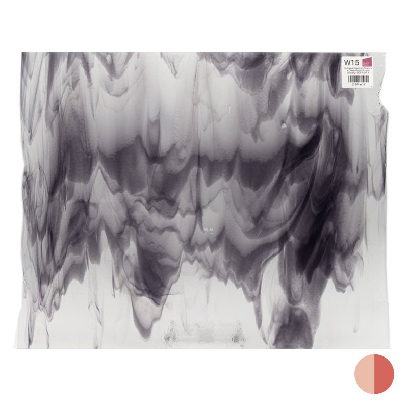 Bullseye Special: Opaline & Deep Royal Purple Streaky - BOTTOM A - Warm Glass