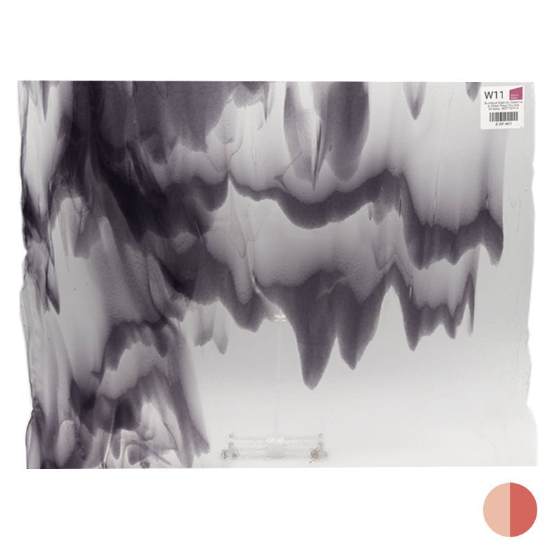 Bullseye Special: Opaline & Deep Royal Purple Streaky - BOTTOM A - Warm Glass