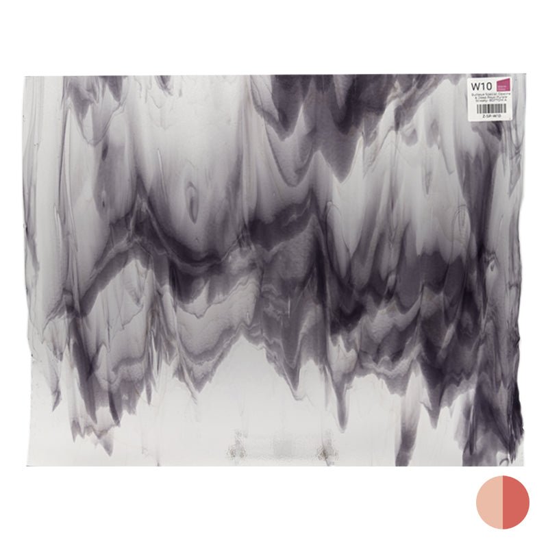 Bullseye Special: Opaline & Deep Royal Purple Streaky - BOTTOM A - Warm Glass