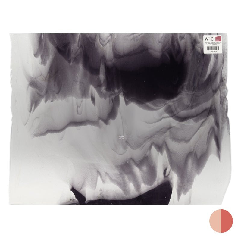 Bullseye Special: Opaline & Deep Royal Purple Streaky - BOTTOM A - Warm Glass