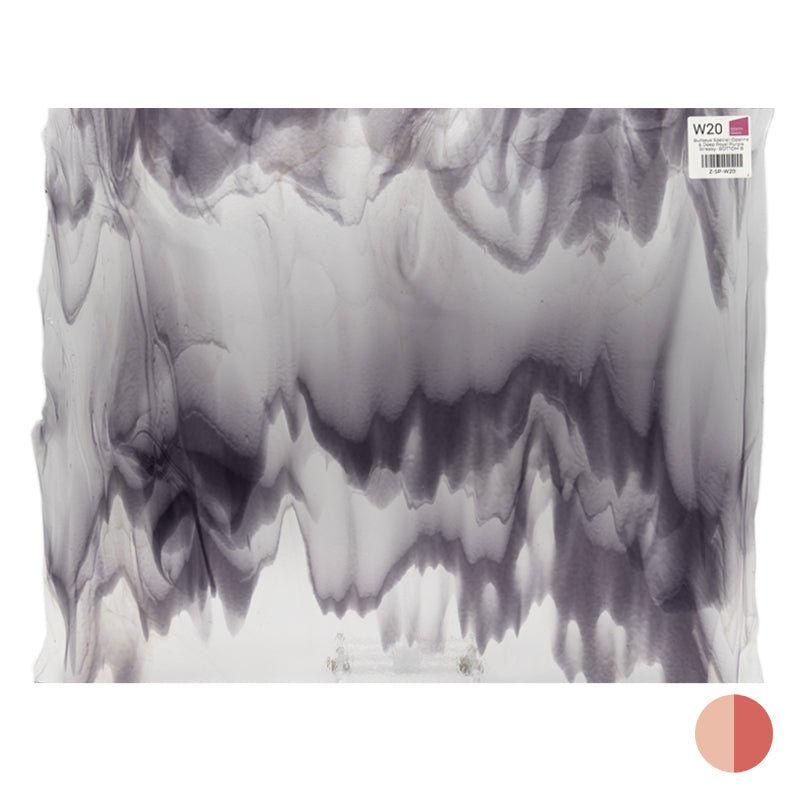 Bullseye Special: Opaline & Deep Royal Purple Streaky - BOTTOM B - Warm Glass