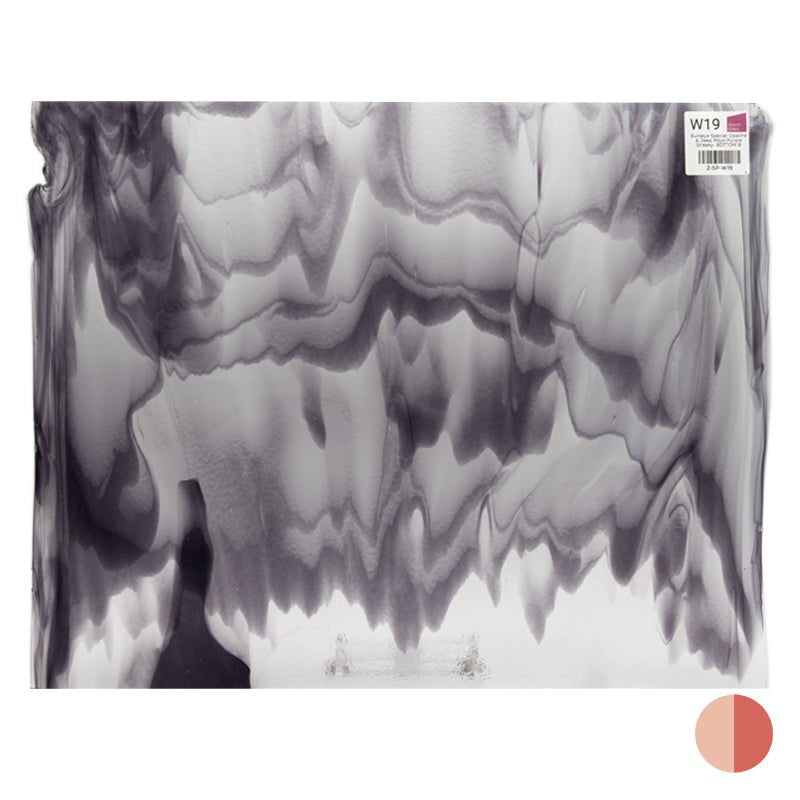 Bullseye Special: Opaline & Deep Royal Purple Streaky - BOTTOM B - Warm Glass