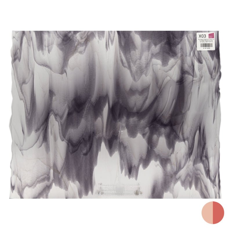 Bullseye Special: Opaline & Deep Royal Purple Streaky - BOTTOM B - Warm Glass