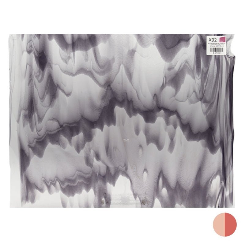 Bullseye Special: Opaline & Deep Royal Purple Streaky - BOTTOM B - Warm Glass