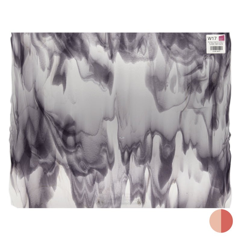 Bullseye Special: Opaline & Deep Royal Purple Streaky - BOTTOM B - Warm Glass