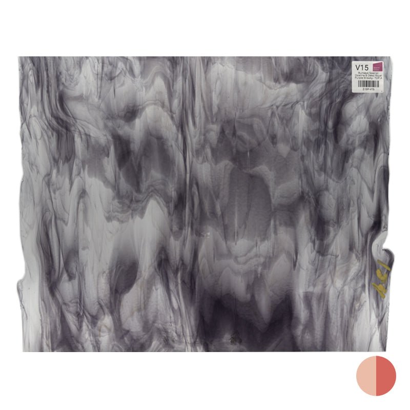 Bullseye Special: Opaline & Deep Royal Purple Streaky - TOP A - Warm Glass