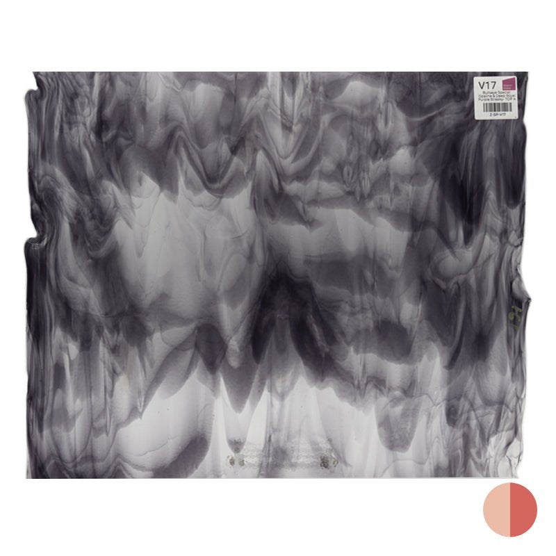 Bullseye Special: Opaline & Deep Royal Purple Streaky - TOP A - Warm Glass