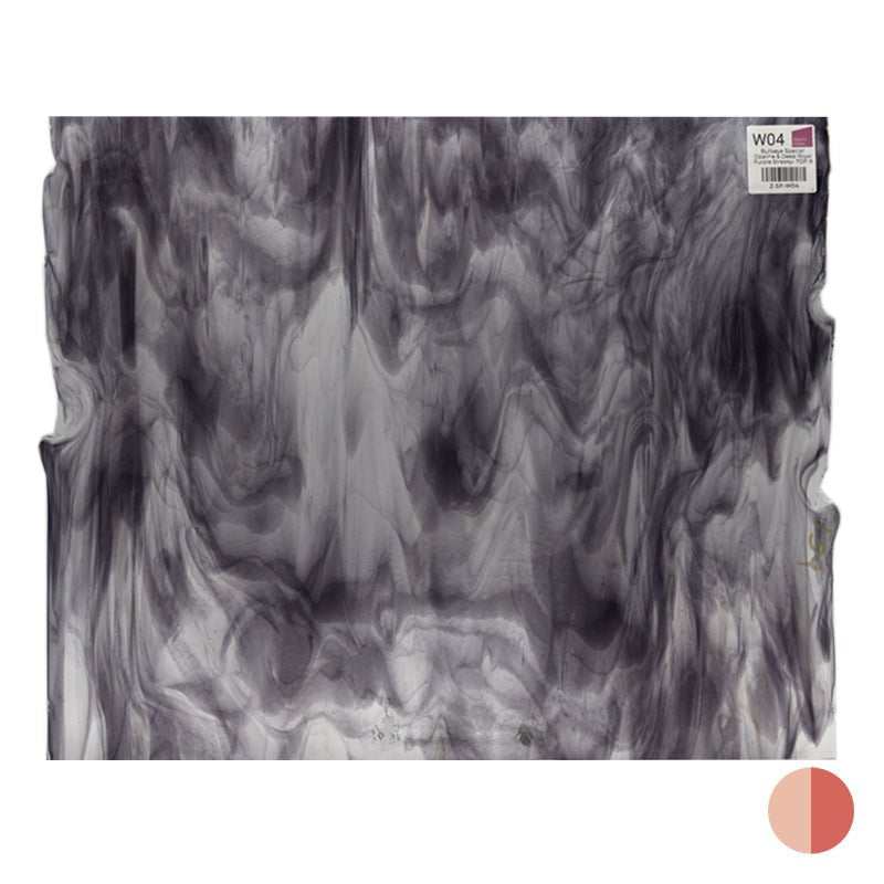 Bullseye Special: Opaline & Deep Royal Purple Streaky - TOP B - Warm Glass