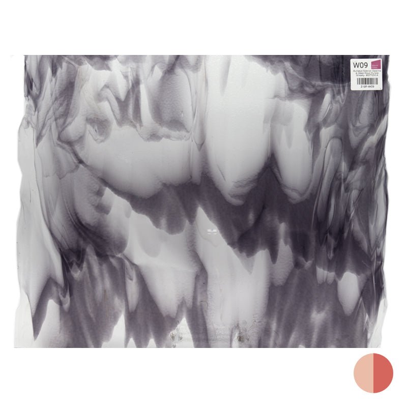 Bullseye Special: Opaline & Deep Royal Purple Streaky - TOP B - Warm Glass