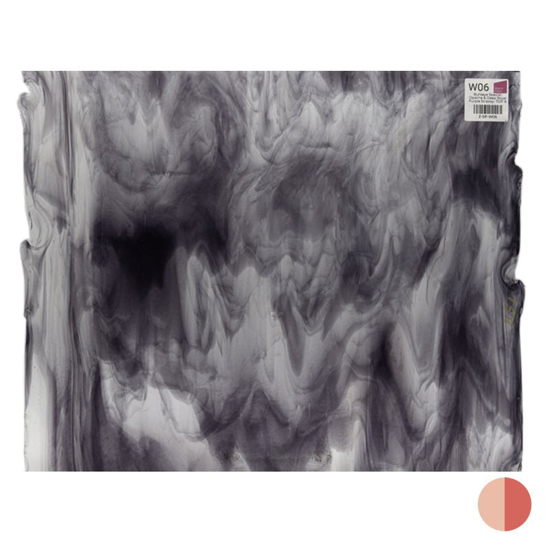 Bullseye Special: Opaline & Deep Royal Purple Streaky - TOP B - Warm Glass