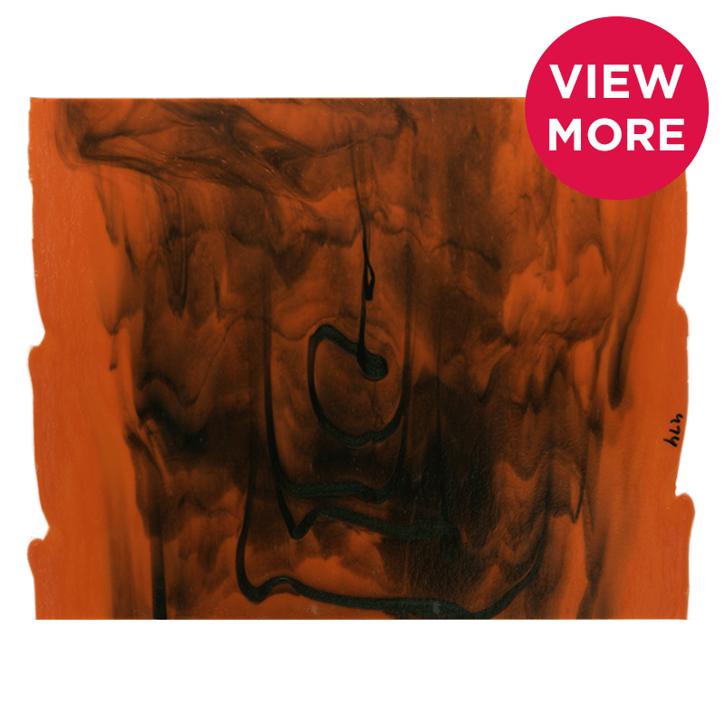 Bullseye Special: Orange Opal & Aventurine Green Graffiti Infusion - Warm Glass