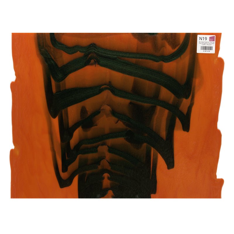 Bullseye Special: Orange Opal & Aventurine Green Graffiti Infusion - Warm Glass