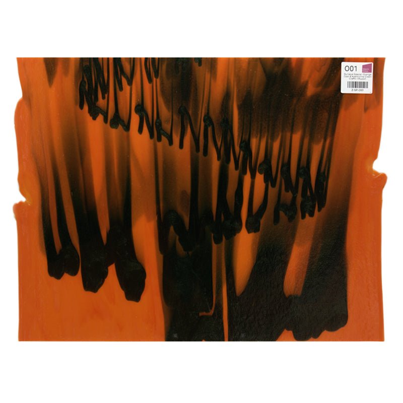 Bullseye Special: Orange Opal & Aventurine Green Graffiti Infusion - Warm Glass