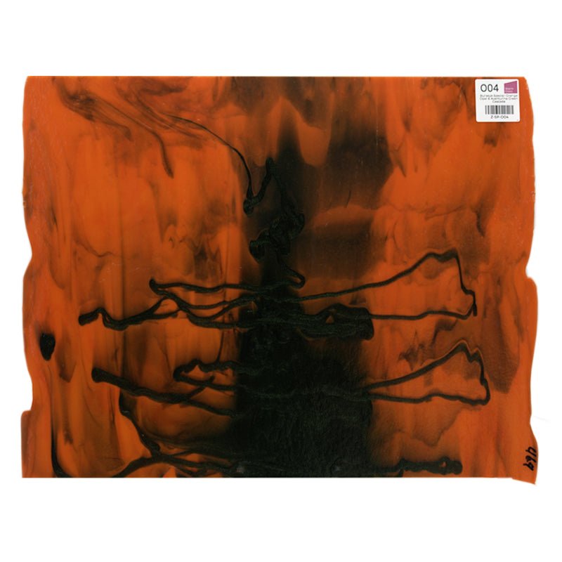 Bullseye Special: Orange Opal & Aventurine Green Graffiti Infusion - Warm Glass