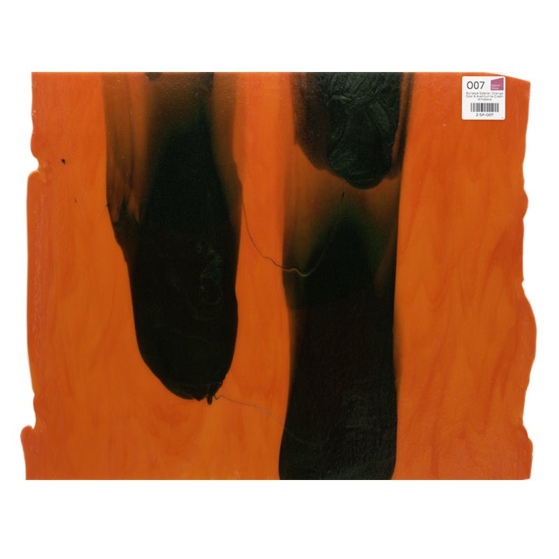 Bullseye Special: Orange Opal & Aventurine Green Windows - Warm Glass