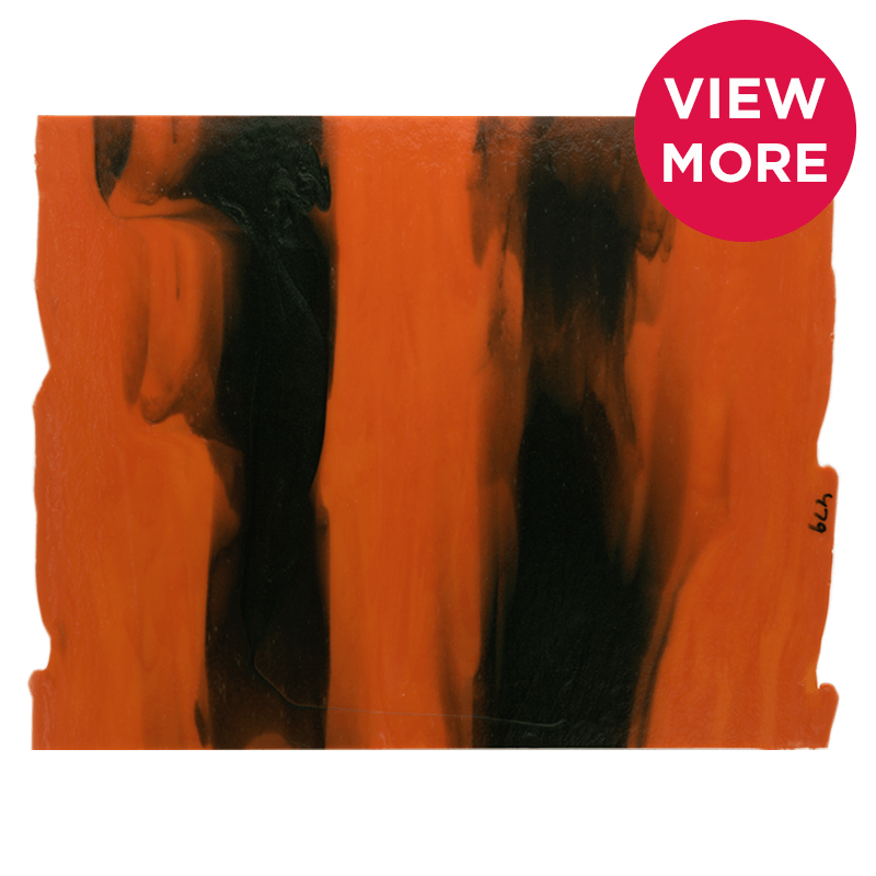 Bullseye Special: Orange Opal & Aventurine Green Windows - Warm Glass