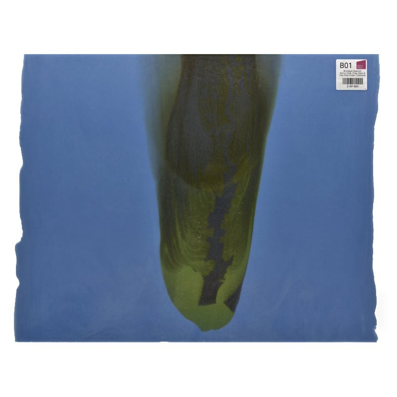 Bullseye Special: Periwinkle, Grey Opal & Pea Pod Green Cascade - Warm Glass