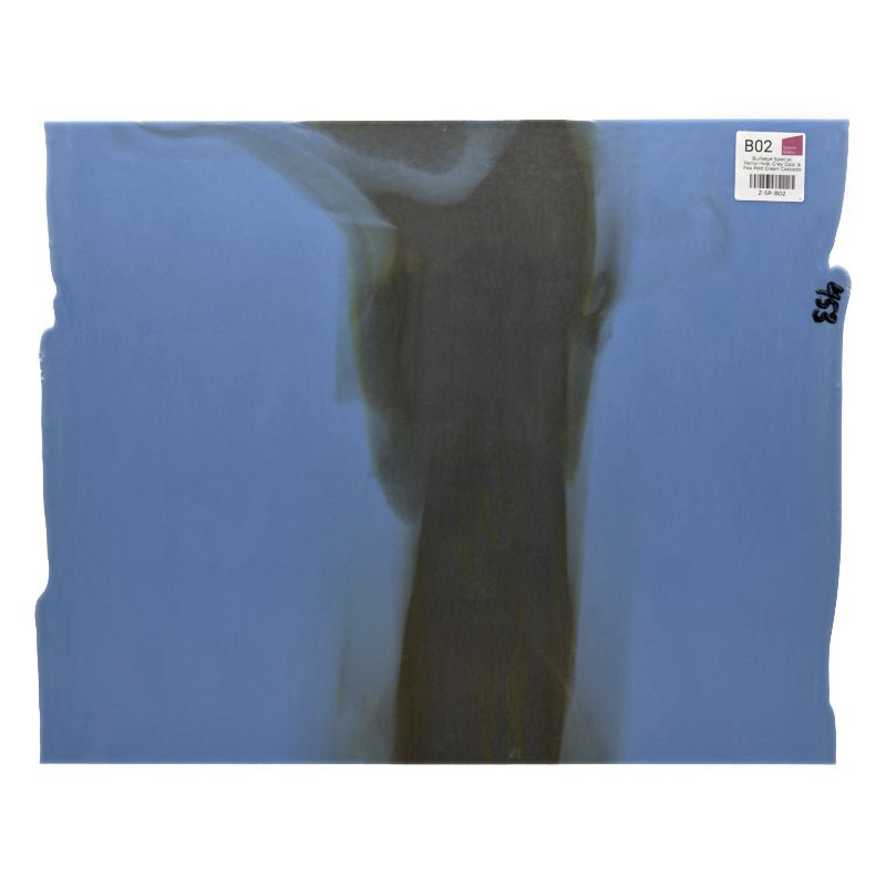 Bullseye Special: Periwinkle, Grey Opal & Pea Pod Green Cascade - Warm Glass