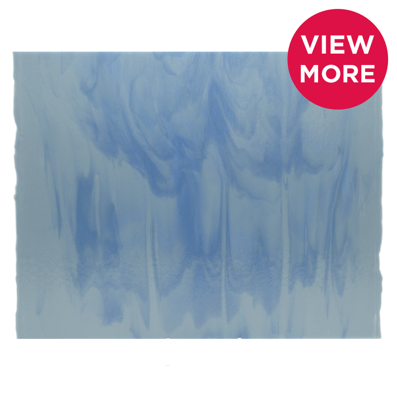 Bullseye Special: Powder Blue & True Blue Streaky - BOTTOM - Warm Glass