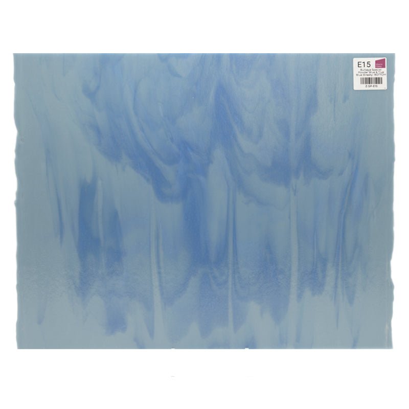 Bullseye Special: Powder Blue & True Blue Streaky - BOTTOM - Warm Glass