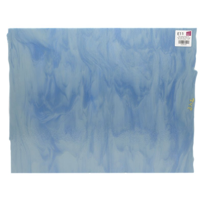Bullseye Special: Powder Blue & True Blue Streaky - TOP - Warm Glass