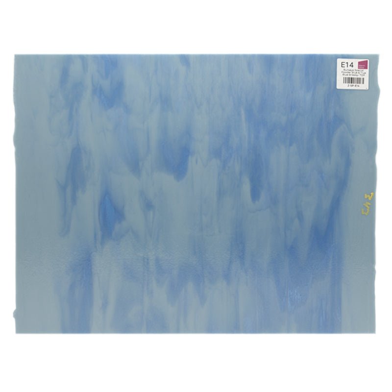 Bullseye Special: Powder Blue & True Blue Streaky - TOP - Warm Glass