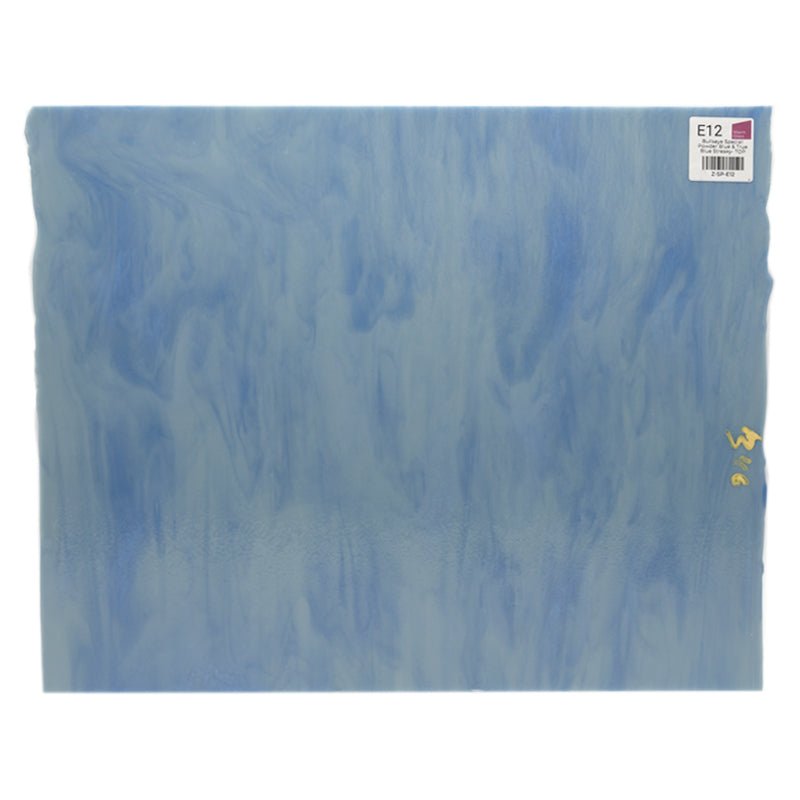 Bullseye Special: Powder Blue & True Blue Streaky - TOP - Warm Glass