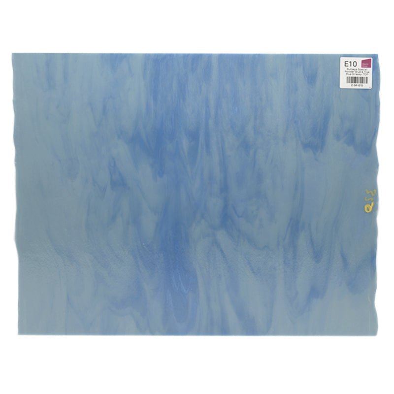 Bullseye Special: Powder Blue & True Blue Streaky - TOP - Warm Glass