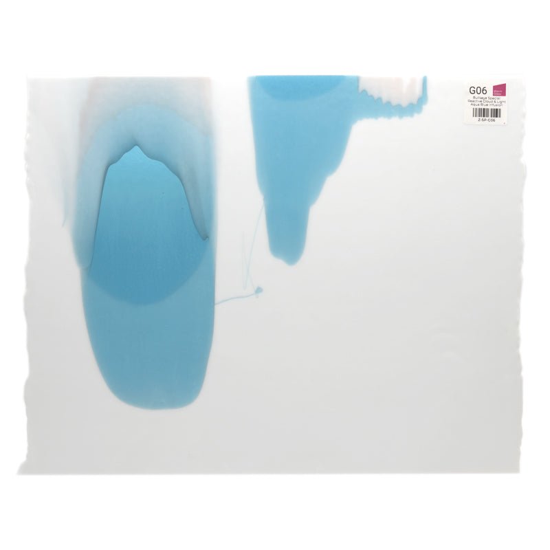 Bullseye Special: Reactive Cloud & Light Aqua Blue Infusion - Warm Glass