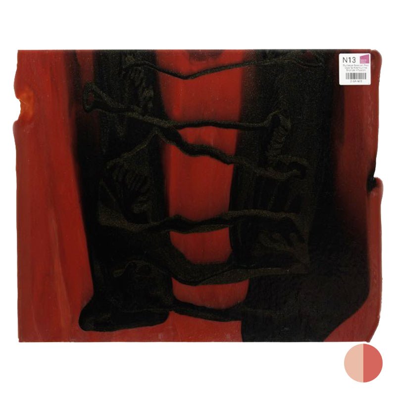 Bullseye Special: Red Opal & Aventurine Bronze Infusion - Warm Glass