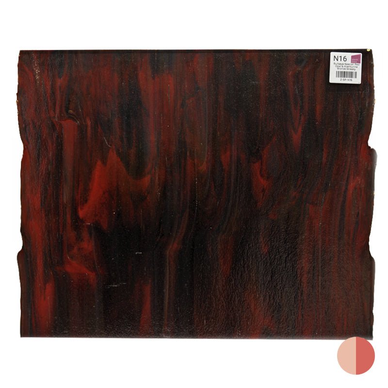 Bullseye Special: Red Opal & Aventurine Bronze Streaky - Warm Glass