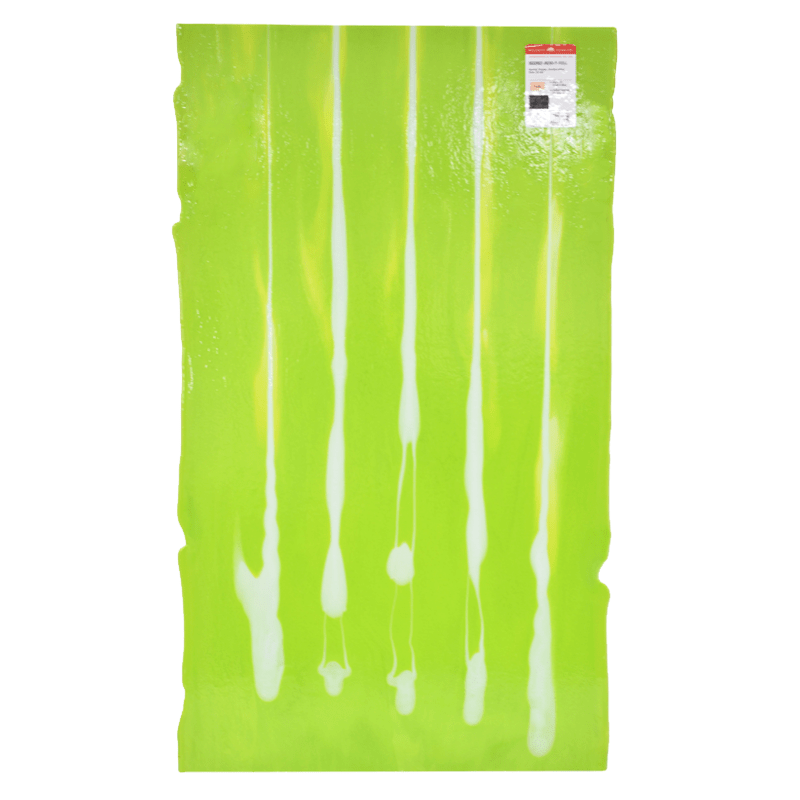 Bullseye Special: Spring Green Opal & White Squiggle - Warm Glass