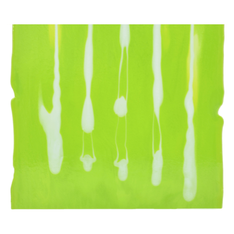 Bullseye Special: Spring Green Opal & White Squiggle - Warm Glass