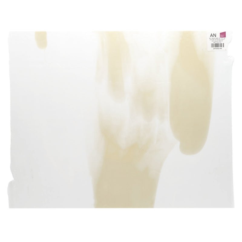 Bullseye Special: White, Dense White & French Vanilla Windows - BOTTOM A - Warm Glass