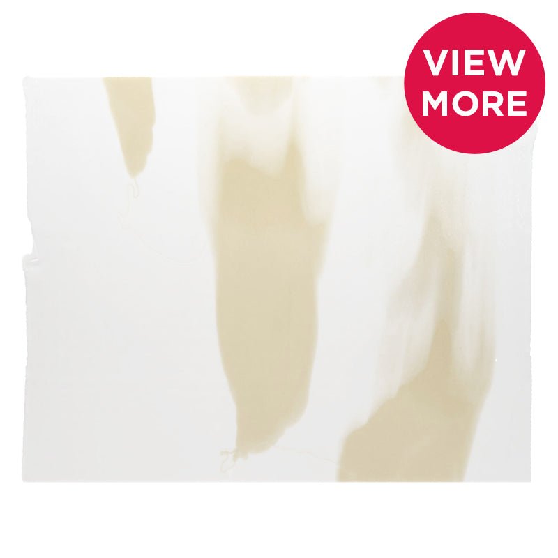 Bullseye Special: White, Dense White & French Vanilla Windows - BOTTOM B - Warm Glass