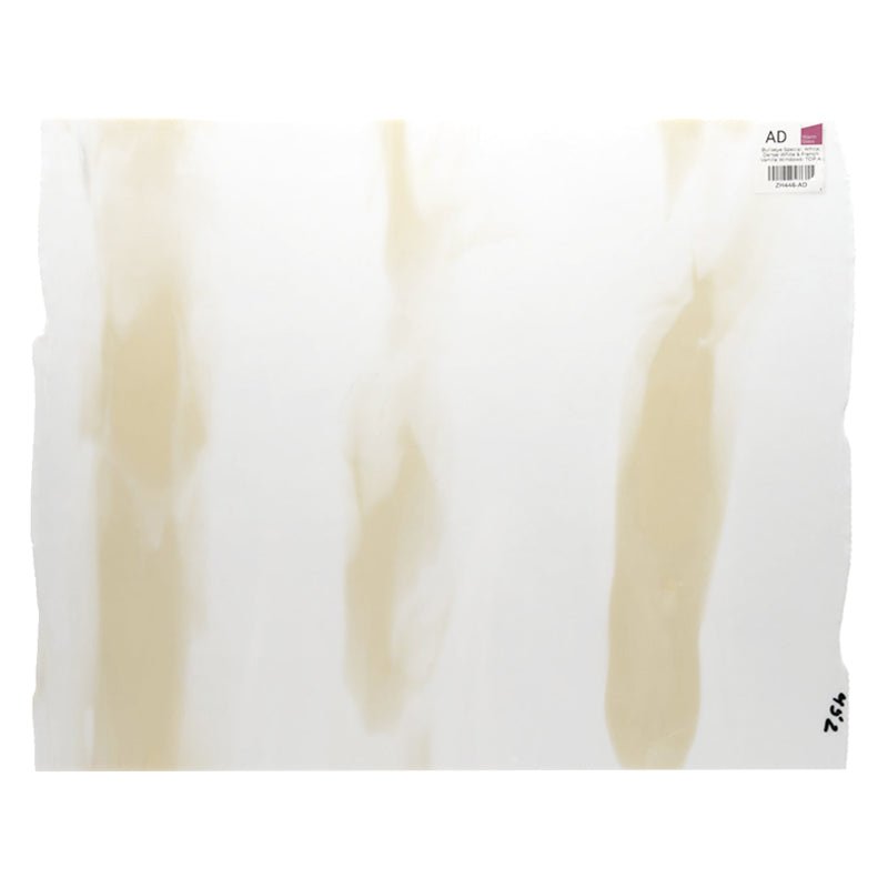 Bullseye Special: White, Dense White & French Vanilla Windows - TOP A - Warm Glass