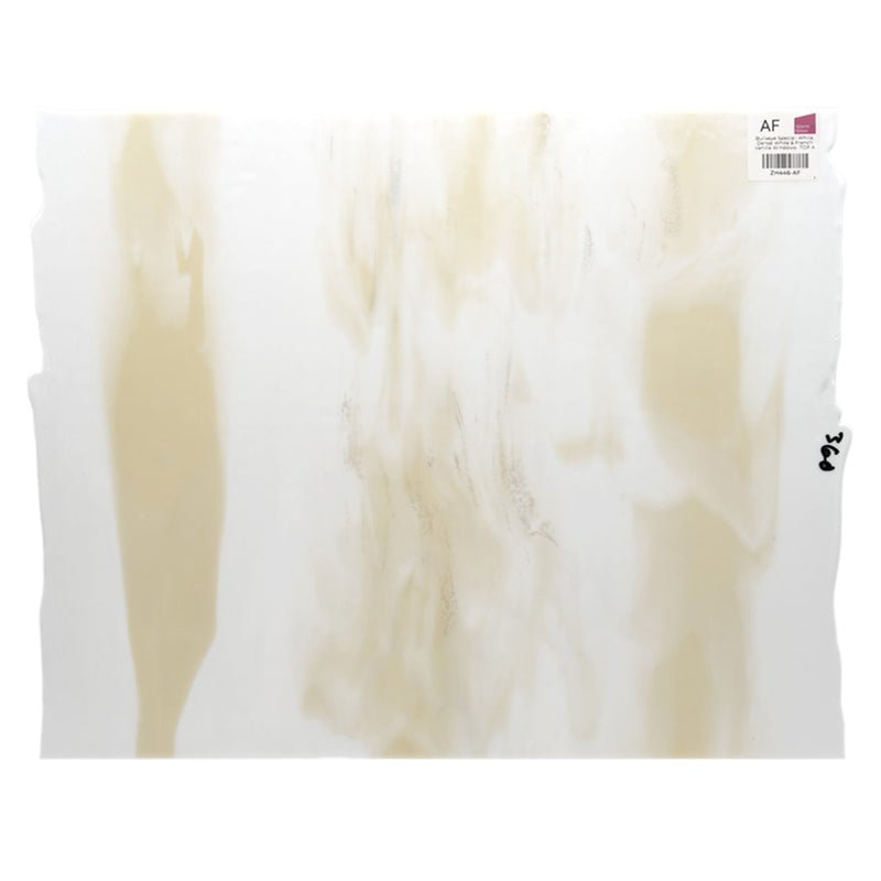 Bullseye Special: White, Dense White & French Vanilla Windows - TOP A - Warm Glass