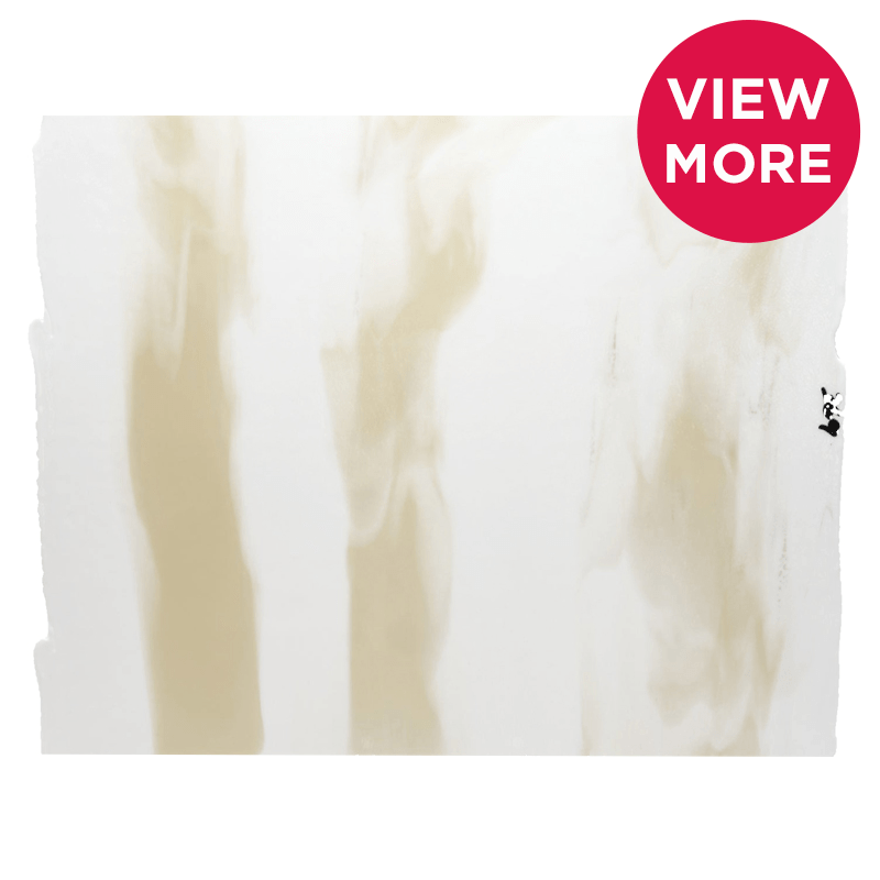 Bullseye Special: White, Dense White & French Vanilla Windows - TOP B - Warm Glass