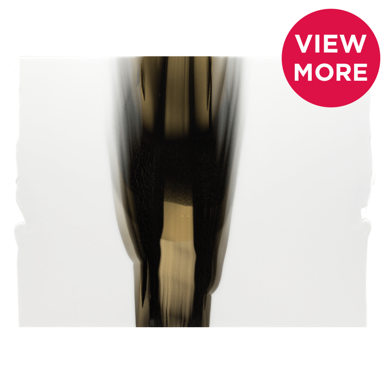 Bullseye Special: White, Medium Amber & Black Cascade - BOTTOM B - Warm Glass